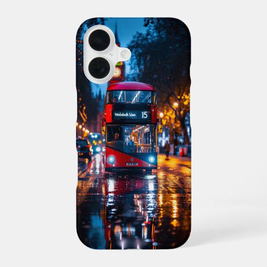 ロンドンバス iPhone 16ケース (裏面)