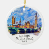 ロンドンパーソナライズされたオーナメント(イングランド) セラミックオーナメント (正面)