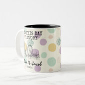 ロンドンパーソナライズされたストーリーラインアートランドマーク ツートーンマグカップ (正面左)