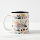 ロンドンパーソナライズされたメモリ – ラインアートランドマーク ツートーンマグカップ (左)