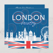 ロンドンパーティー招待状 招待状 (正面/裏面)