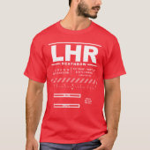 ロンドンヒースローエアポートLHRティーシャツ Tシャツ (正面)