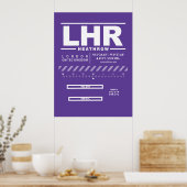 ロンドンヒースローエアポートLHR ポスター (キッチン)