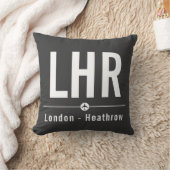 ロンドンヒースローLHR空港コード – 航空 クッション (ブランケット)
