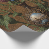 ロンドンビクトリアンフローラ花 ラッピングペーパー (角)