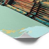 ロンドンビッグベンイラストレーションはがき ポスター (角)