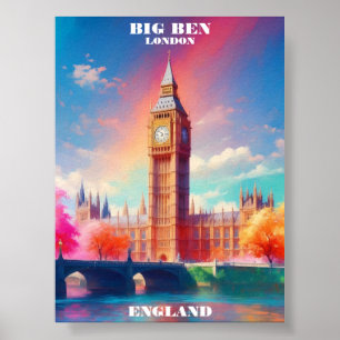 ロンドンビッグベンイングランド ポスター