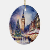 ロンドンビッグベンウォーター色のクリスマス セラミックオーナメント (右)