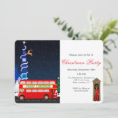 ロンドンビッグベンダブルデッカーバスメリークリスマス 招待状 (スタンド正面)