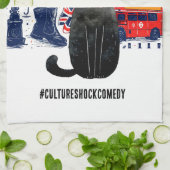 ロンドンビッグベンダブルデッキバスウェストミンスター観光客 キッチンタオル (折り畳み)