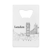 ロンドンビッグベンバケーションスケッチバケーションアートトラーブ クレジットカード栓抜き (裏面)