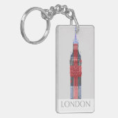 ロンドンビッグベン英国国旗 キーホルダー (正面左)