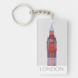 ロンドンビッグベン英国国旗 キーホルダー