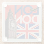 ロンドンビッグベン |イギリス ガラスコースター (裏面)