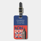 ロンドンビッグベン |イギリス ラゲッジタグ (正面縦)