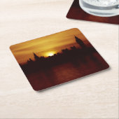 ロンドンビッグベン – エリザベスタワー – サンセットコースター スクエアペーパーコースター (アングル)