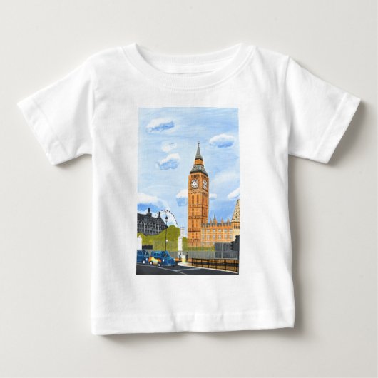 ロンドンビッグベン ベビーTシャツ (正面)