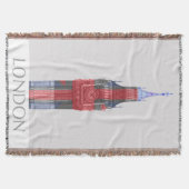 ロンドンビッグベン・ユニオン・ジャック スローブランケット (正面)