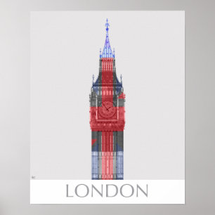 ロンドンビッグベン・ユニオン・ジャック ポスター