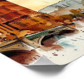 ロンドンビッグベン – (C)、水彩画 ポスター (角)