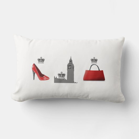 ロンドンファッションビッグベンピロー ランバークッション (正面)