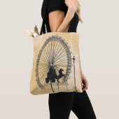 ロンドンフェリスホイールインクスケッチニュートラル抽象芸術 トートバッグ (クローズアップ)