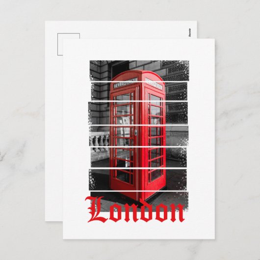 ロンドンフォンボックスヴィンテージ土産 シーズンポストカード (正面/裏面)