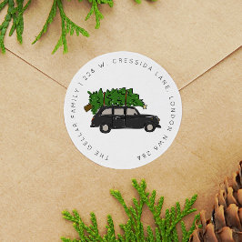 ロンドンブラックキャブクリスマスツリーのタクシー住所 ラウンドシール