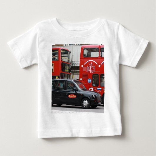 ロンドンブラックキャブタクシー ベビーTシャツ (正面)