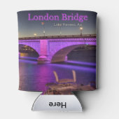 ロンドンブリッジが紫の光でライトアップ！ 缶クーラー (裏面)