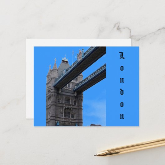 ロンドンブリッジの下 ポストカード (正面/裏面インサイチュ)