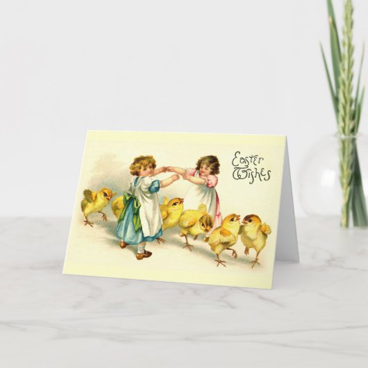 ロンドンブリッジハッピーイースターカワイイヴィンテージ シーズンカード (正面)