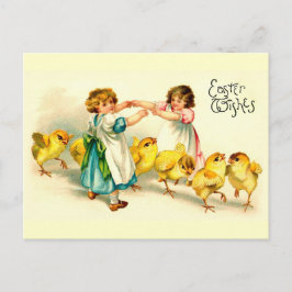 ロンドンブリッジハッピーイースターカワイイヴィンテージ シーズンポストカード