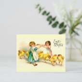 ロンドンブリッジハッピーイースターカワイイヴィンテージ シーズンポストカード (スタンド正面)