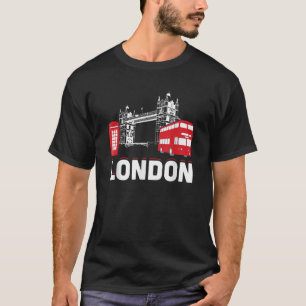 ロンドンブリッジバスビッグベンと電話ブーおもしろいスBr Tシャツ
