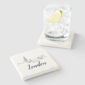 ロンドンブリティッシュイラストレーションストーンコースター ストーンコースター (横)