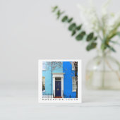 ロンドンブルーハウスイングランドフォトトラベルツーリズム スクエア名刺 (スタンド正面)