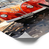 ロンドンボヘミアンスタイルウォーター絵画カラー ポスター (角)