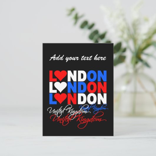 ロンドンポストカカスタマイズー-! ポストカード (スタンド正面)