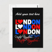 ロンドンポストカカスタマイズー-! ポストカード (正面/裏面)