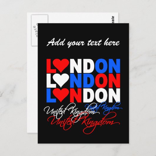 ロンドンポストカカスタマイズー-! ポストカード (正面/裏面)