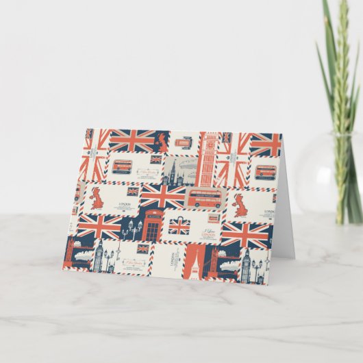 ロンドンポストグリーティングカード（無地） サンキューカード (正面)