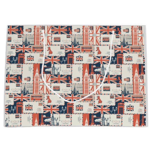 ロンドンポスト抱き枕 ラージペーパーバッグ (正面)