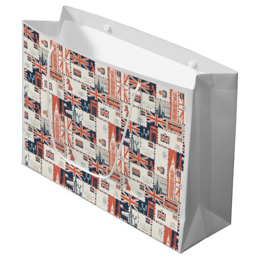 ロンドンポスト抱き枕 ラージペーパーバッグ (正面アングル)