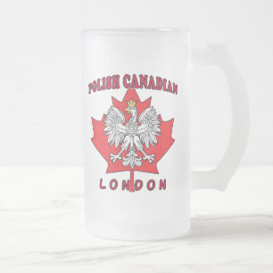 ロンドンポーランドカナディアンリーフ フロストグラスビールジョッキ