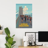 ロンドンマラソントラベルポスター ポスター (ホームオフィス)