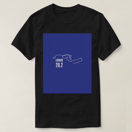 ロンドンマラソンルートマップグラフィック Tシャツ (デザイン正面)