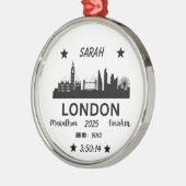 ロンドンマラソン完走記念ランニングギフト メタルオーナメント (左)