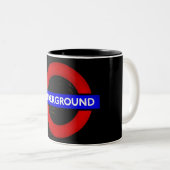 ロンドンメトロ地下鉄標識 ツートーンマグカップ (正面右)