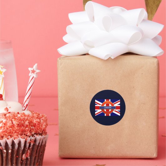 ロンドンメトロ/イングランド国旗 ラウンドシール (パーティー)